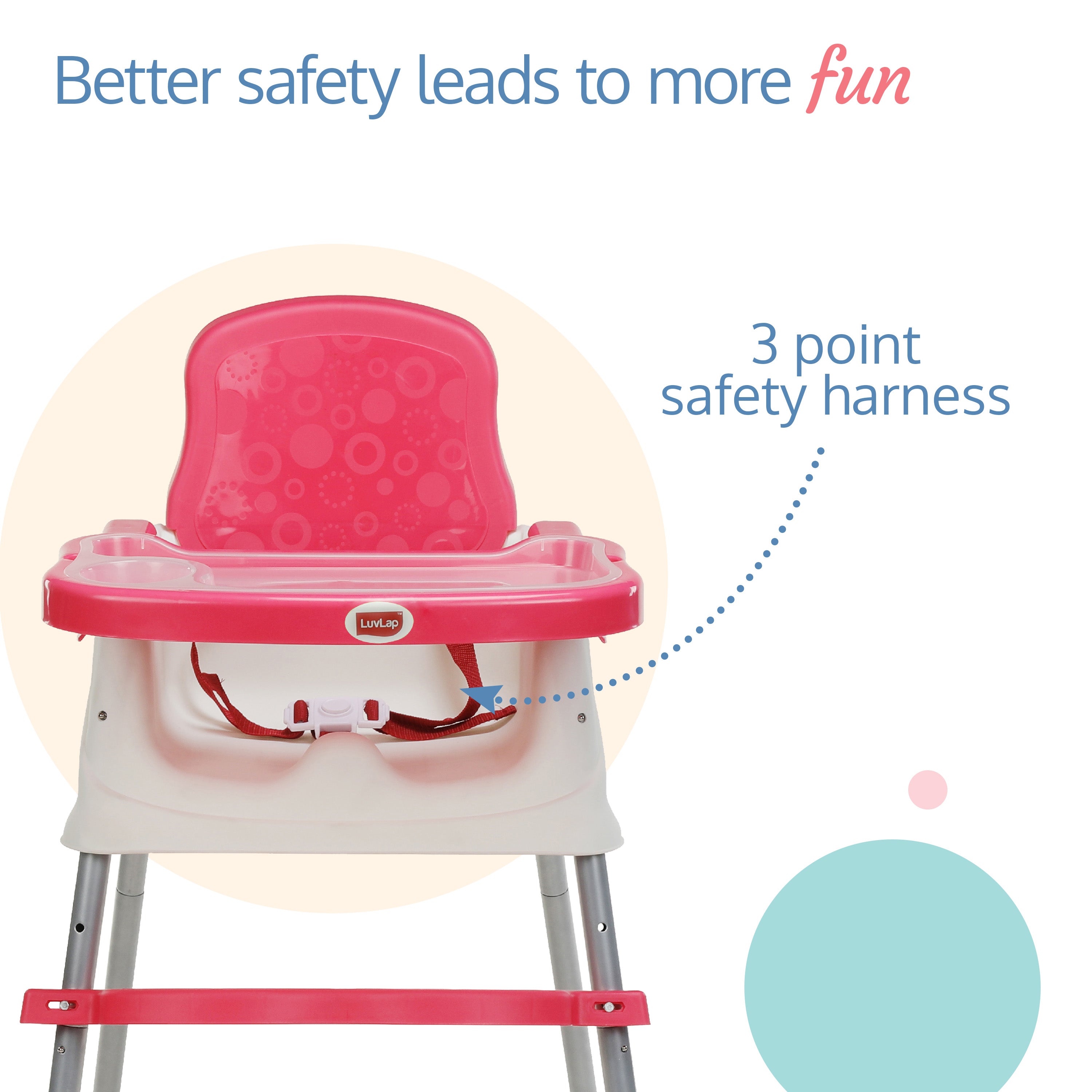 Buy Baby Booster High Chair Pink Online at Best Price Luvlap Store