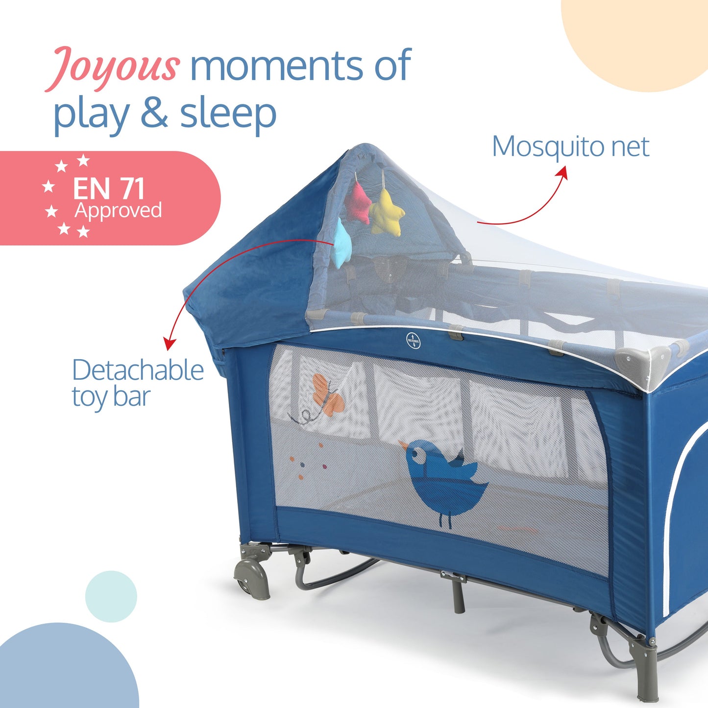 Wonderjoy Baby Playpen, Blue