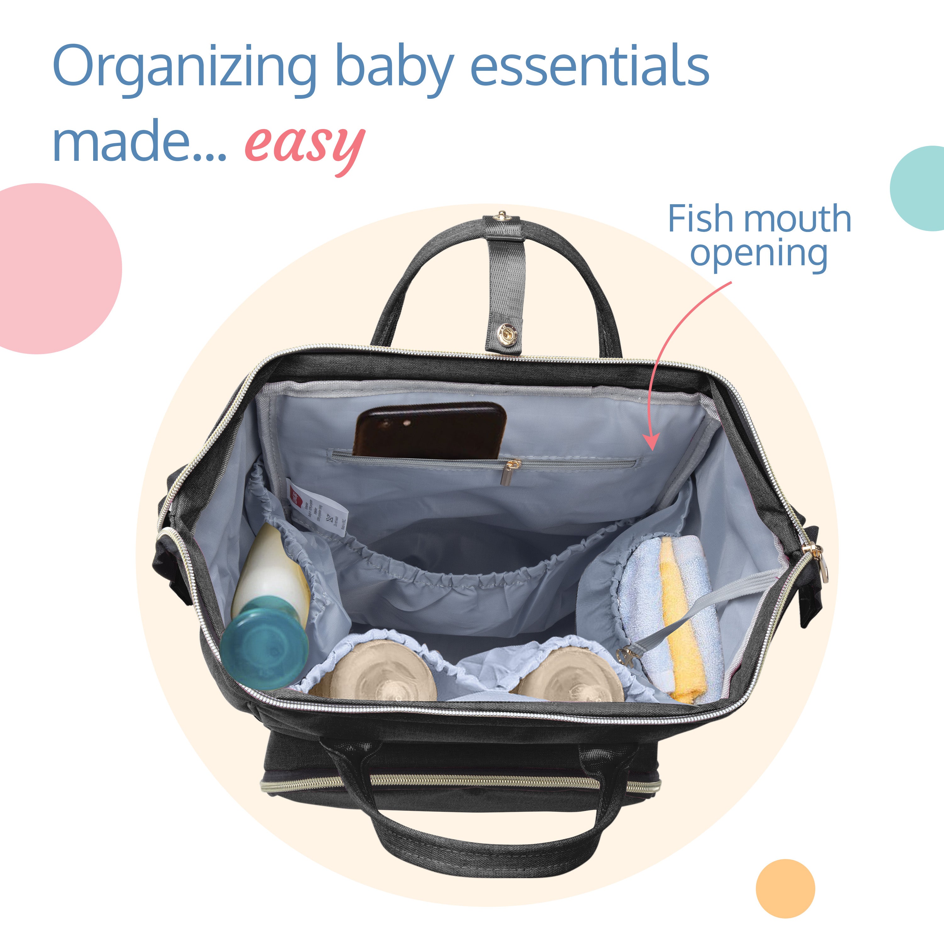 T-Bags Mommy and Baby Polka Dot Blue Backpack Diaper Bag With Changing  Mat,Bottle Pouch,Stroller Hook Backpack Diaper Bag - Buy Baby Care Products  in India | Flipkart.com