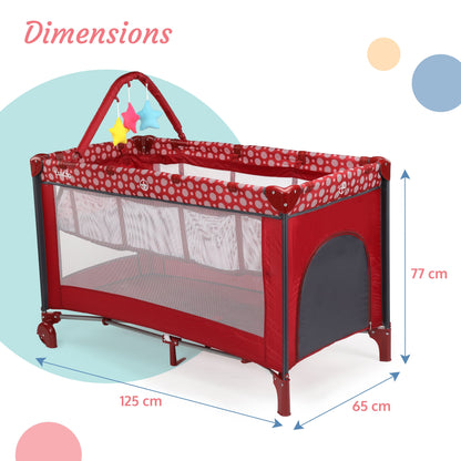 Elegant Baby Playpen, Red