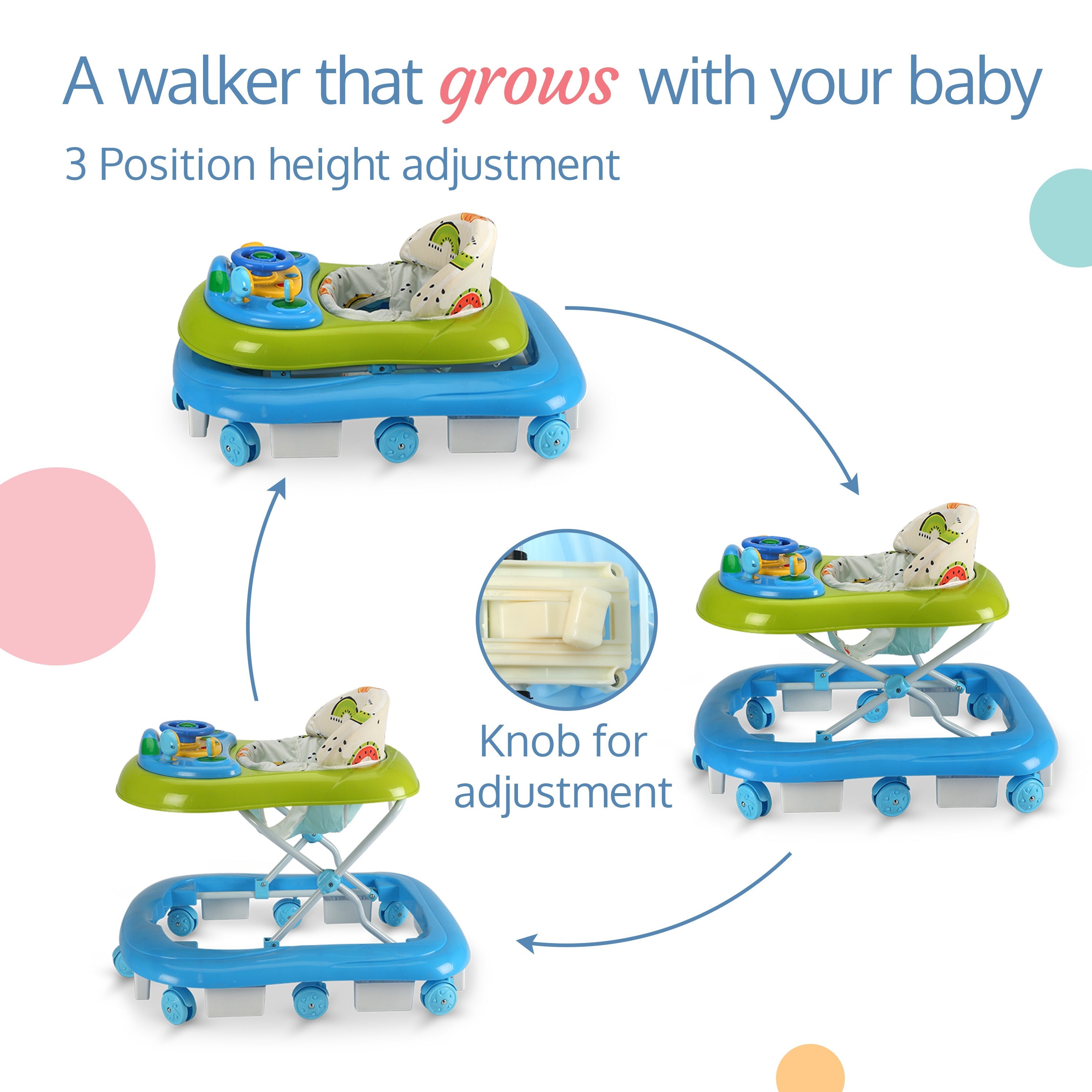 Sunshine Baby Walker Blue Luvlap Store