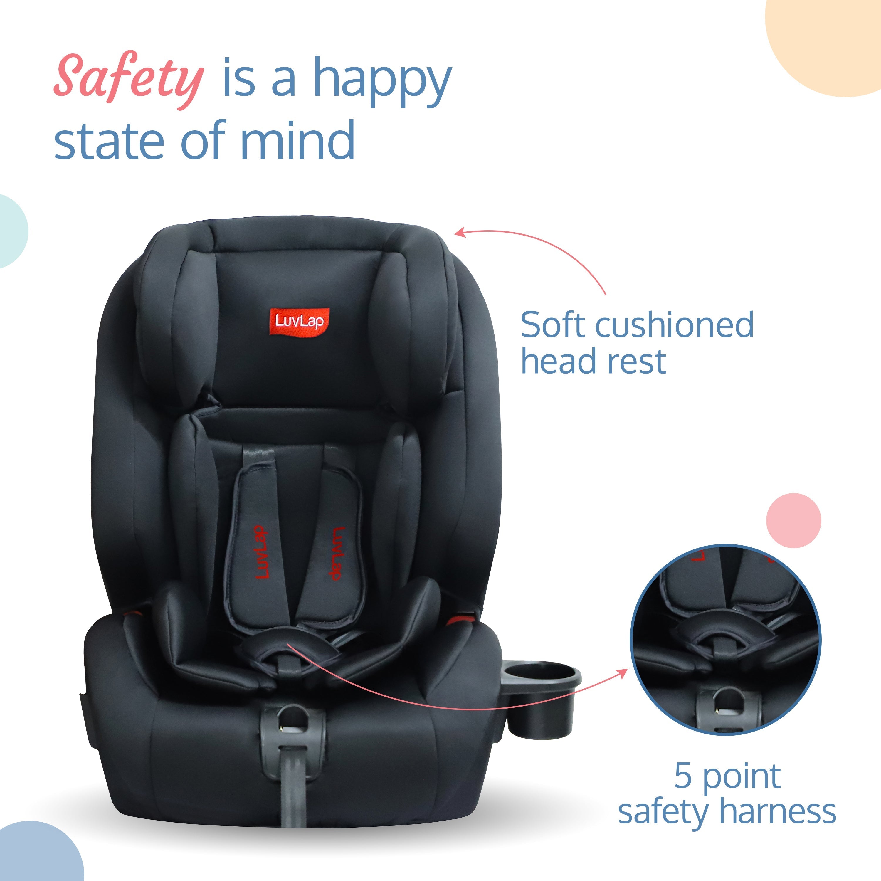 Isofix booster seat with cheap harness