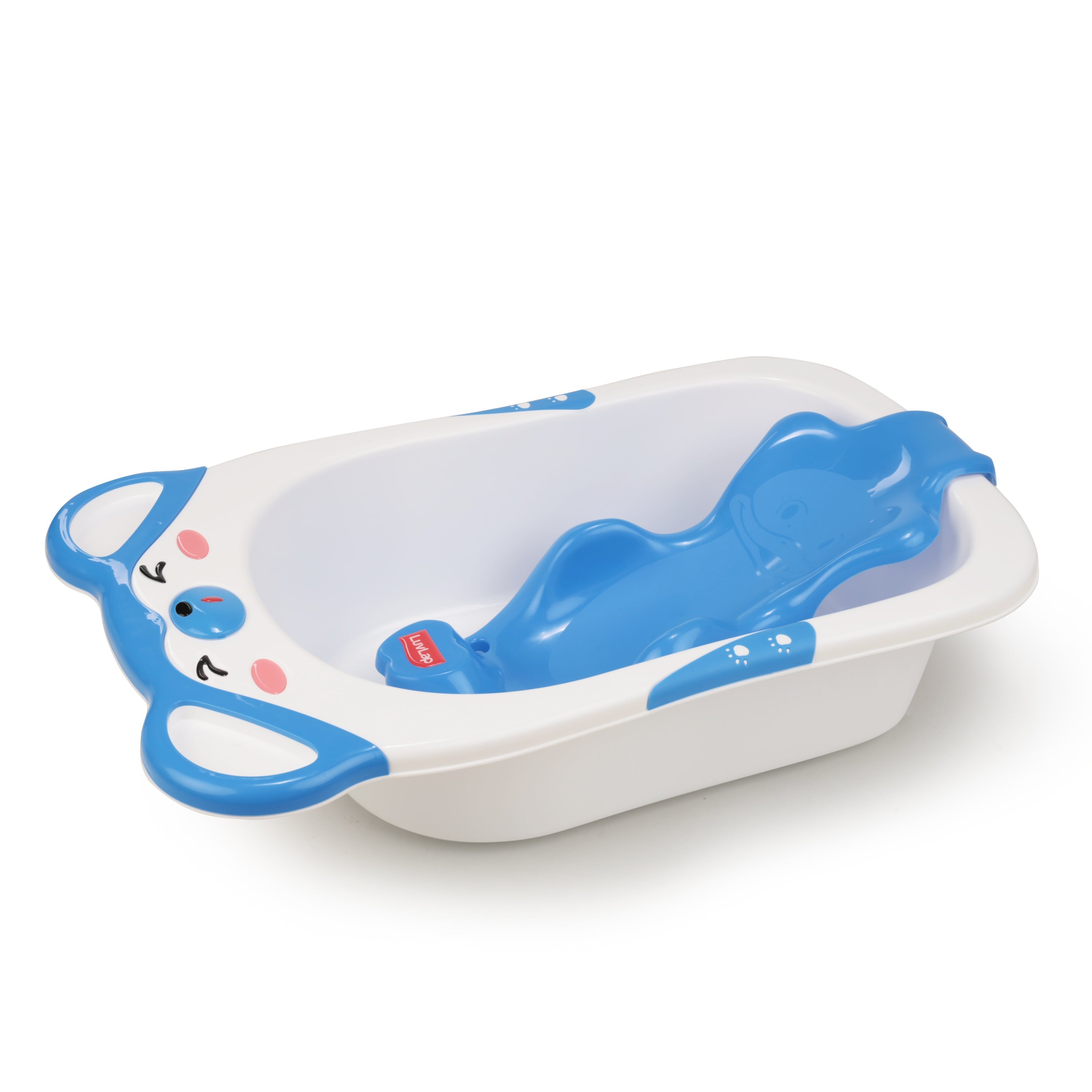 Bubble Baby Bathtub White Blue Anti Slip Baby Plastic Bath Chair Luvlap Store