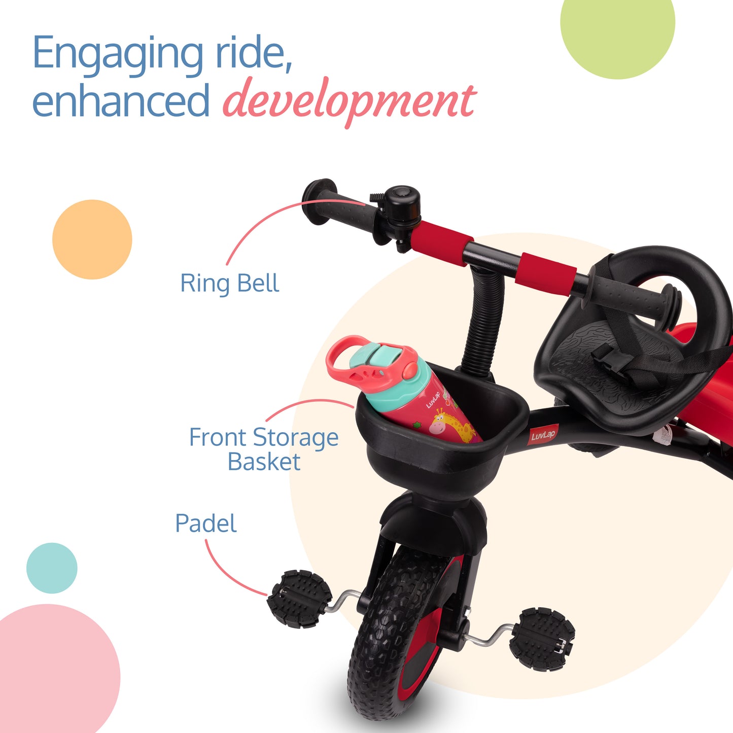 Joy Baby Cycle/Tricycle for Kids - Red