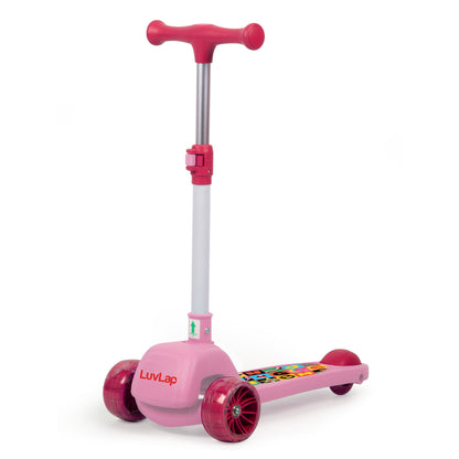 Elegant Scooter for Kids- Toddler 3-Wheel Kick Scooter with LED Lights | Stable Wide Deck for 3-10Year | Adjustable Height & Easy-Grip Handlebars | Fun Outdoor gear for Kids, Pink