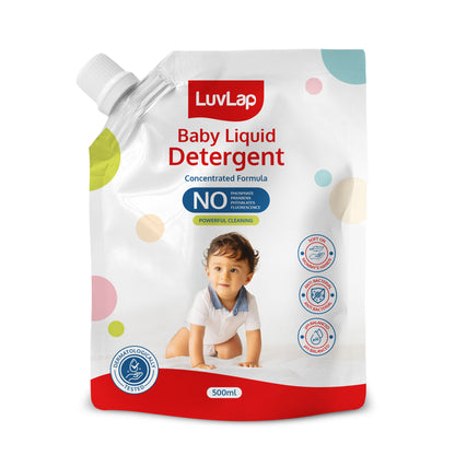 Baby Laundry Detergent Refill pack- 500ml, pH Balanced Dermatologically tested formula, No harsh chemicals, Safe for mommy's hands & baby's skin, Anti Bacterial, Enriched in Aloe Vera