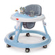 360° Joy Baby Walker for 9+ Months | 3 Level Height Adjustment Walker with Switchable Food & Musical Toy Tray/Advanced Baby Activity Walker, Blue