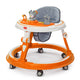 360° Joy Baby Walker 9+ Months | 3 Level Height Adjustment Walker with Switchable Food & Musical Toy Tray/Advanced Baby Activity Walker, Orange