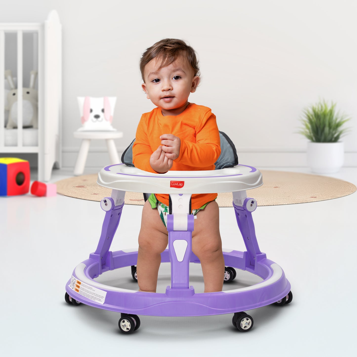 Elegant 360° Baby Walker 9+ Months | 3 Level Height Adjustment Walker/Advanced Baby Activity Walker, Purple