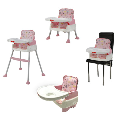 4-In-1 Baby High Chair, Pink