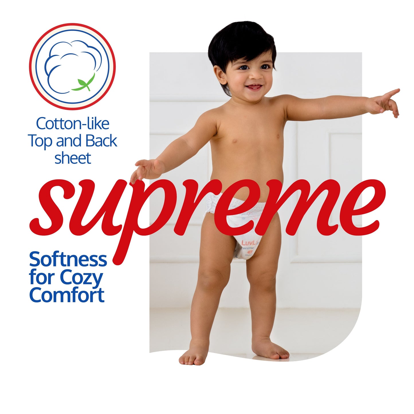Supreme Diaper Pants Large (Lg) 9 To 14Kg, 62Pcs