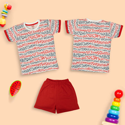 LuvLap Boys Cotton H/S T-Shirt Co-Ord Set