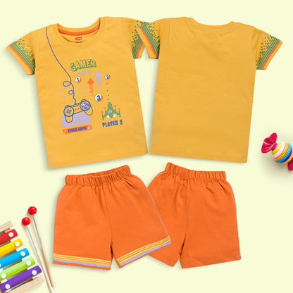 LuvLap Boys Cotton H/S T-Shirt Co-Ord Set