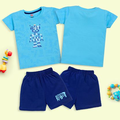 LuvLap Boys Cotton H/S T-Shirt Co-Ord Set