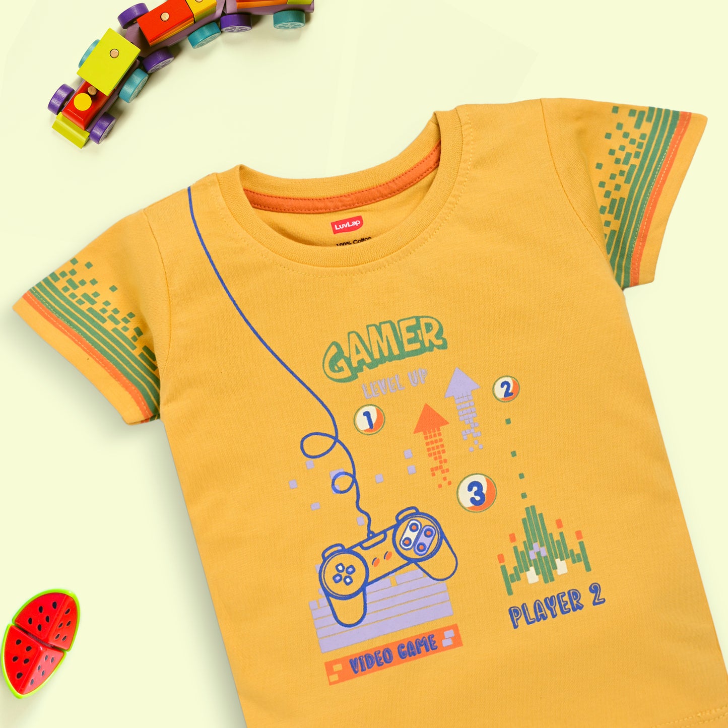 LuvLap Boys Cotton H/S T-Shirt Co-Ord Set