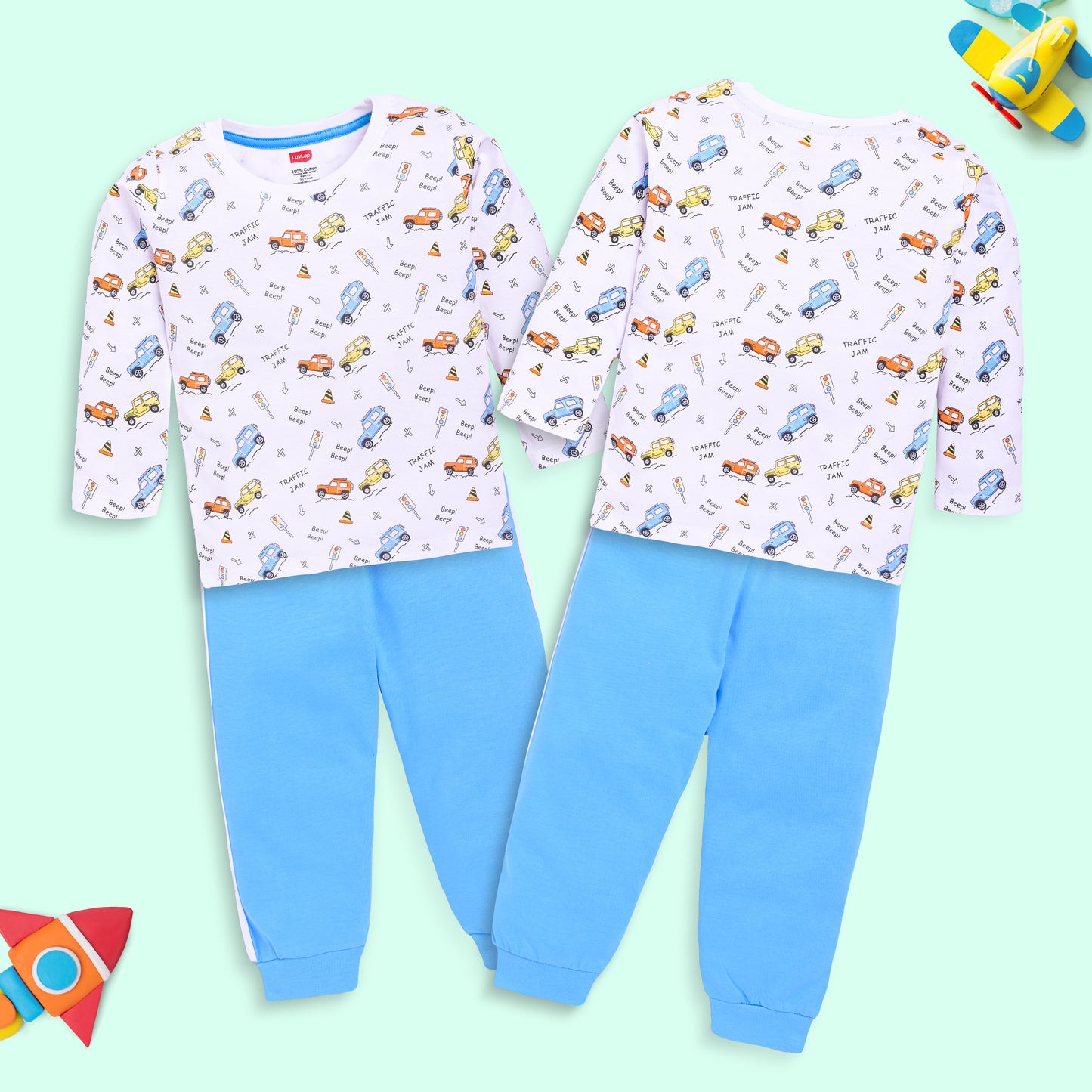 LuvLap Baby Boys Baby and Toddler T-Shirt Set