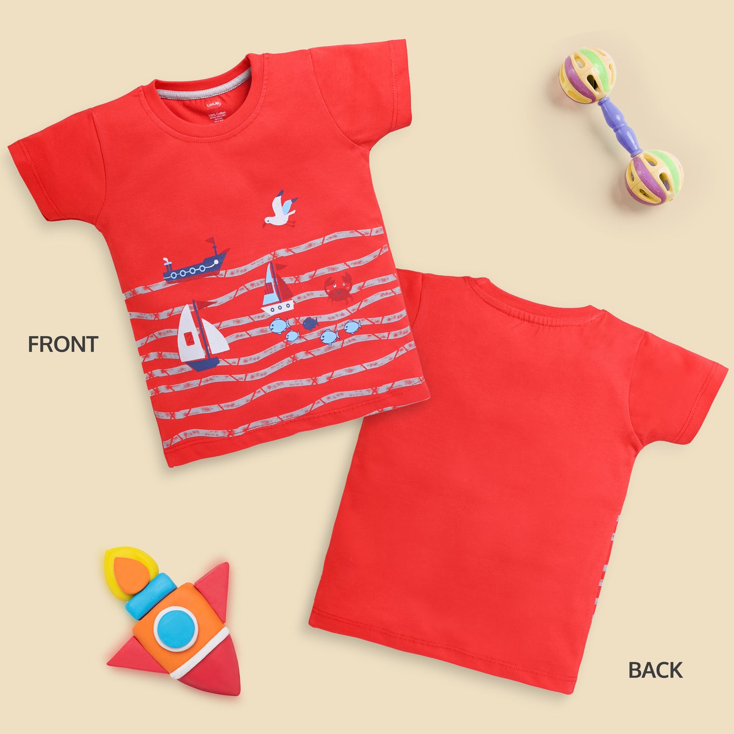 LuvLap Baby Boy's Regular Fit T-Shirt