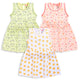 Baby Girl 100% Cotton Sleeveless Girls Frock Pack Of 3