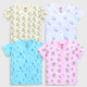 Baby Boys & Girls Regular Fit 100% Cotton Half Sleeves Jhabla Pack Of 4