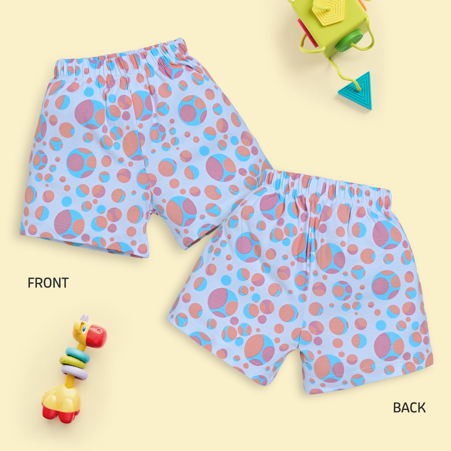 LuvLap Baby Boys & Baby Girls Pack Of 5 Regular Shorts 100% Cotton