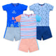 Baby Boys Regular Fit 100% Cotton Half Sleeves Boys T-Shirts and & Shorts Sets Pack Of 3