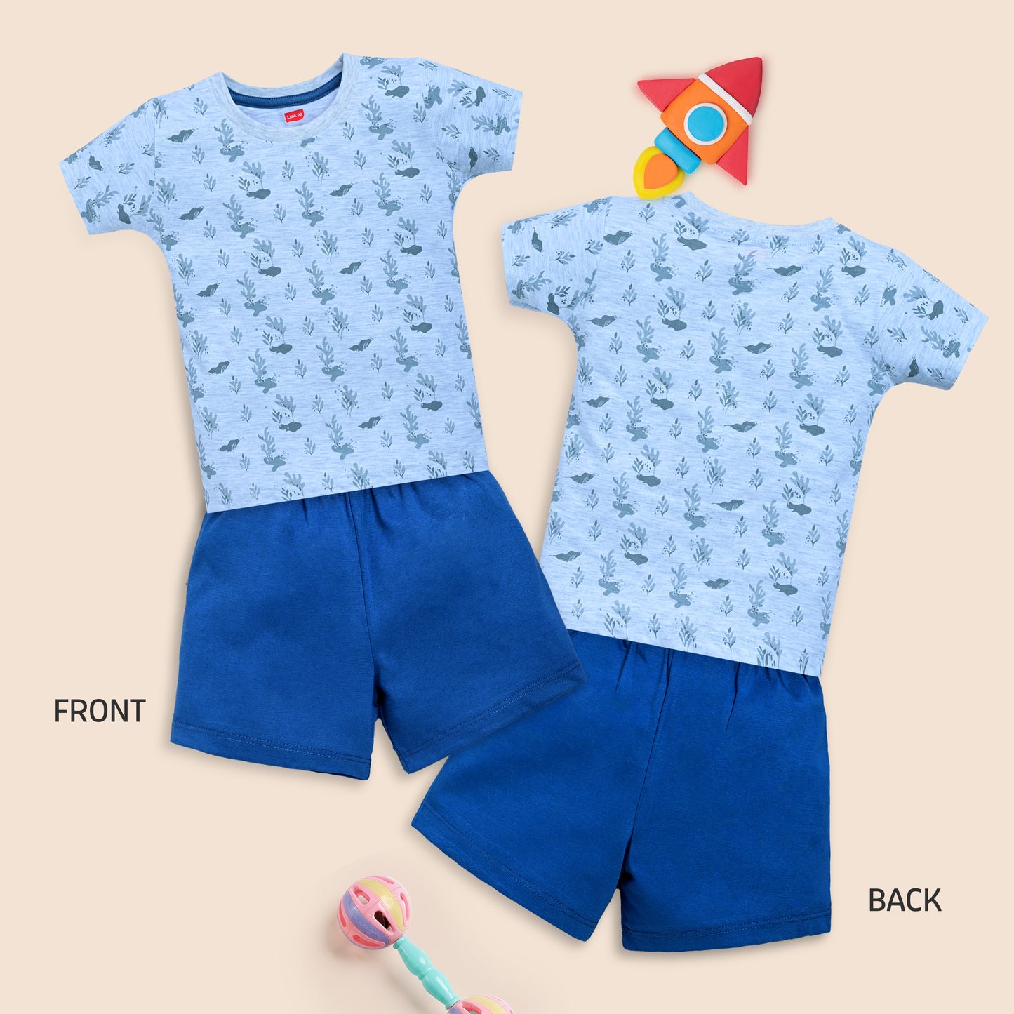 Baby Boys Regular Fit 100% Cotton Half Sleeves Boys T-Shirts and & Shorts Sets Pack Of 3