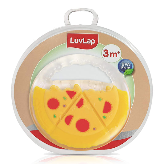 Silicone Teether, Pizza Pie Design, 3m+, BPA Free (Yellow & Red)