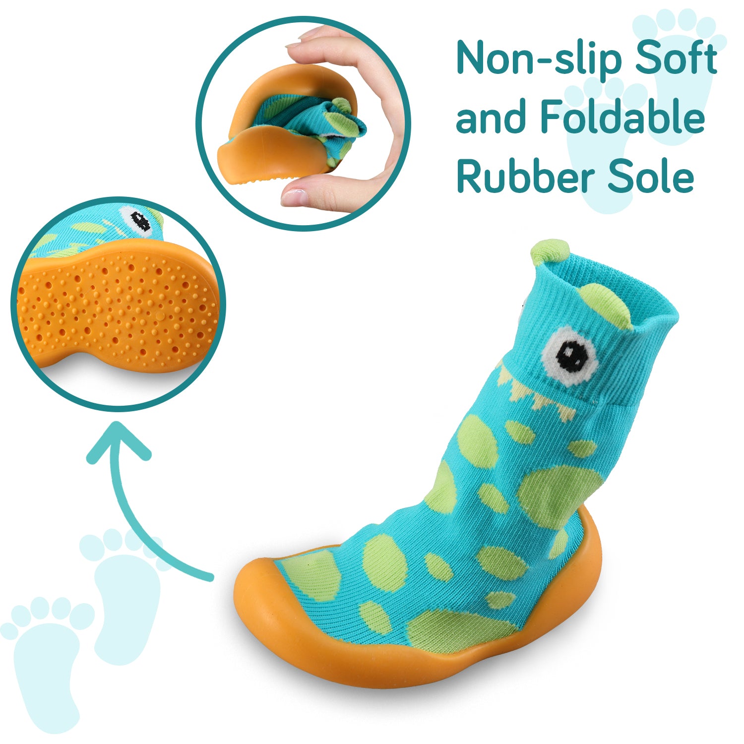 Baby slippers best sale with rubber soles