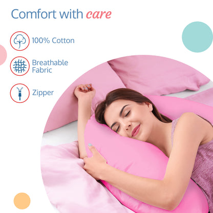 C - Shaped Pregnancy Pillow - Deep Pink