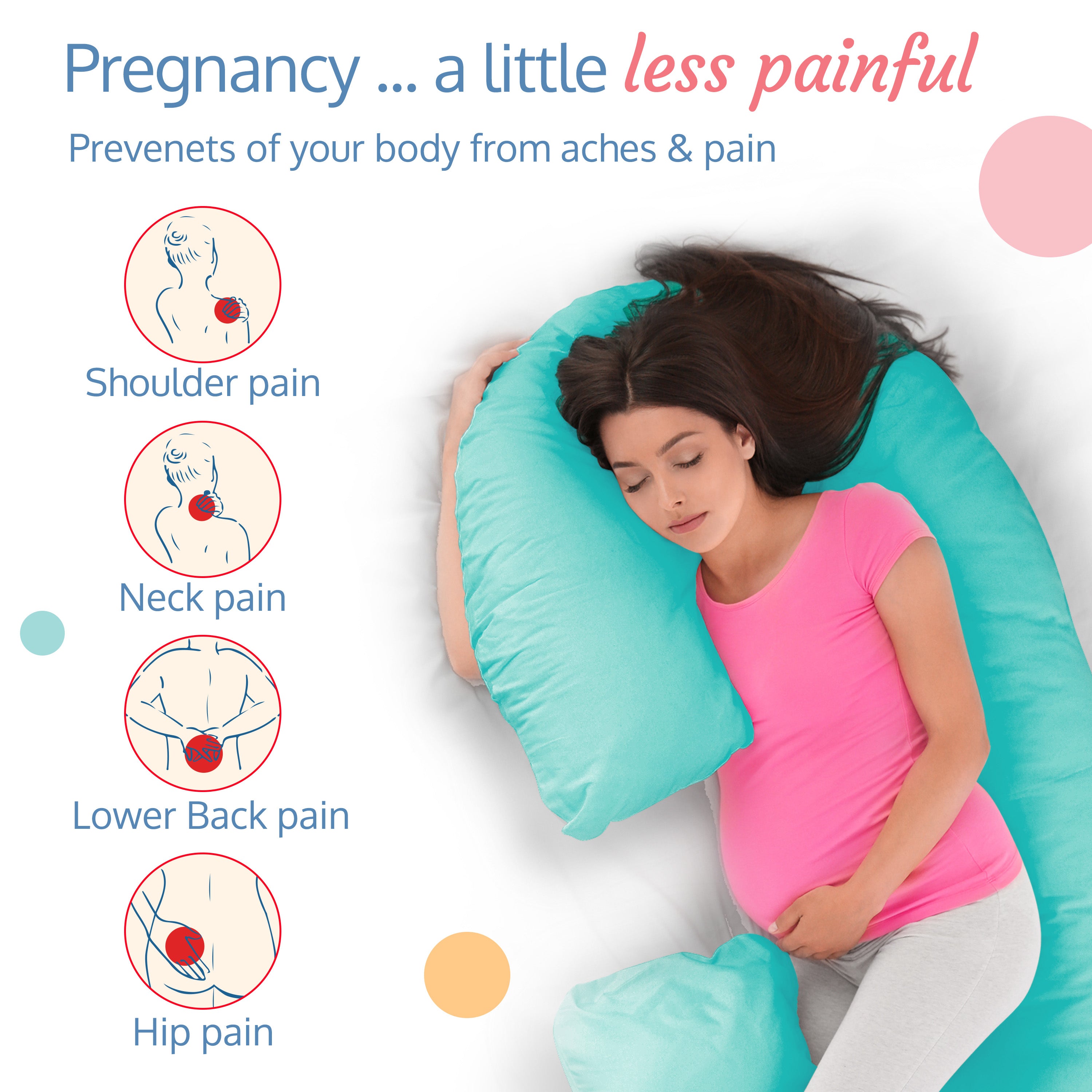 C Shaped Pregnancy Pillow Blue Radiance Luvlap Store