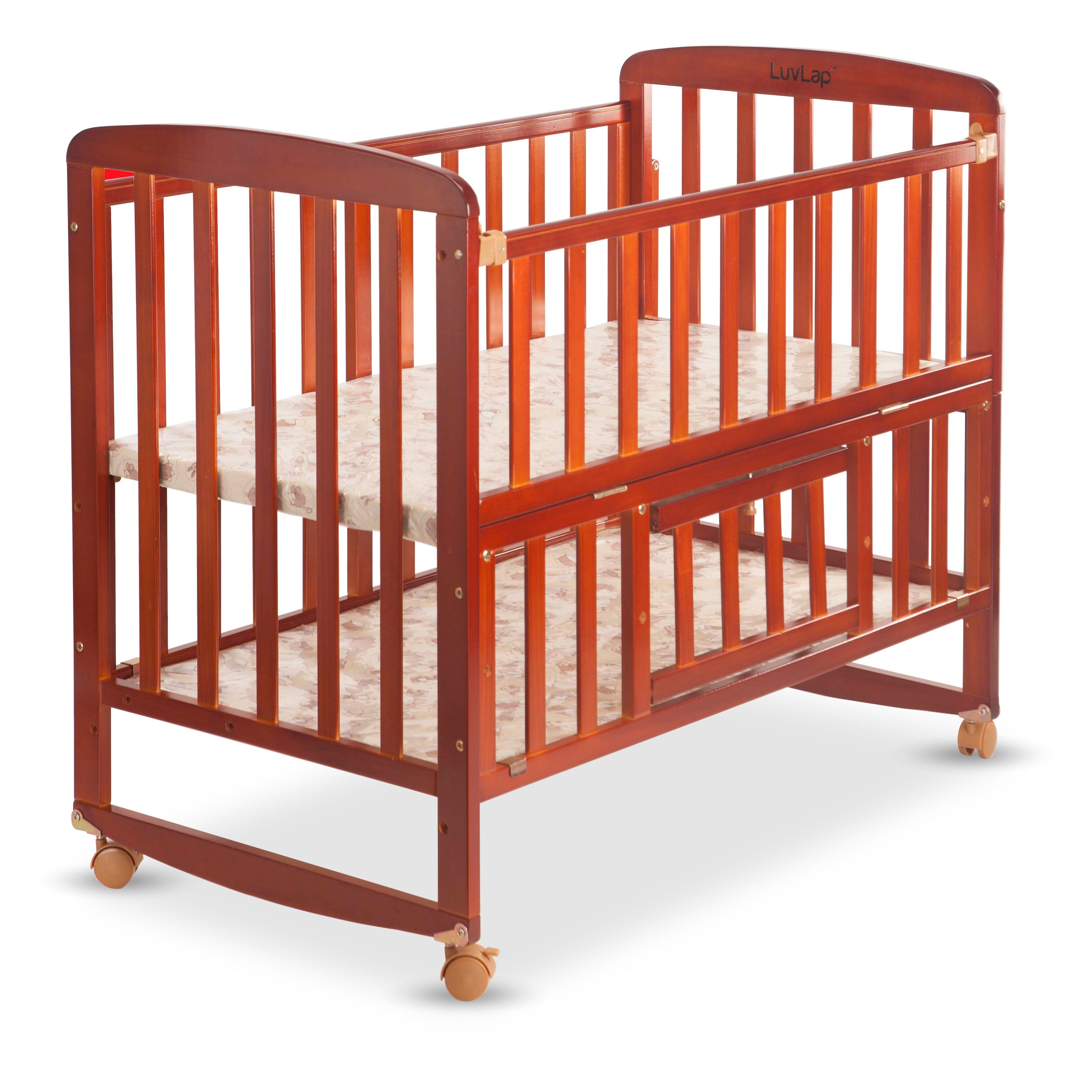 Buy Baby Wooden Cot C 50 Cherry Red Online at Best Price Luvlap