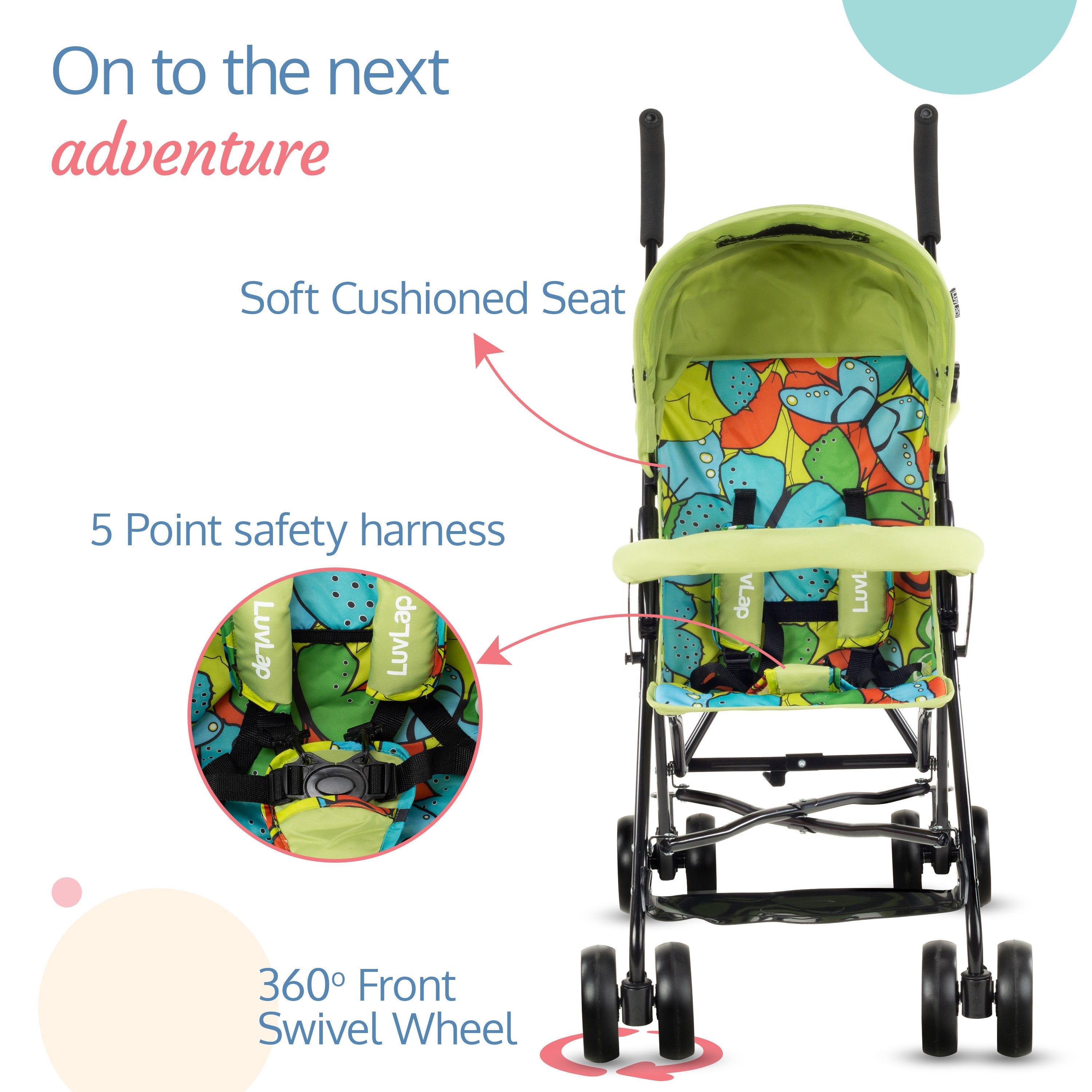 Buy Tutti Frutti Baby Stroller Buggy Light Blue Online Luvlap Store