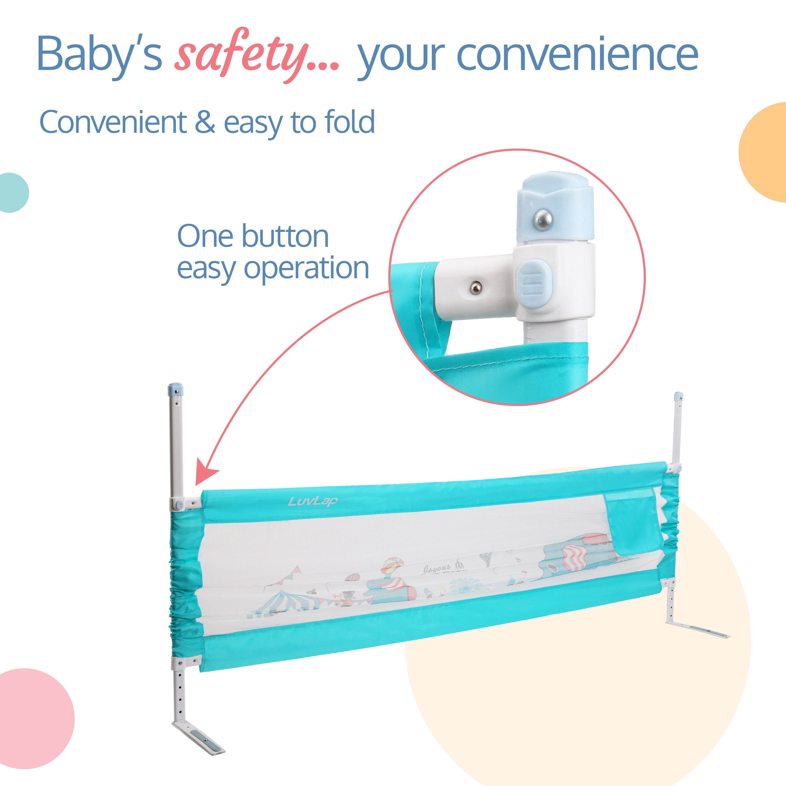 Luvlap bed rail guard for baby safety best sale