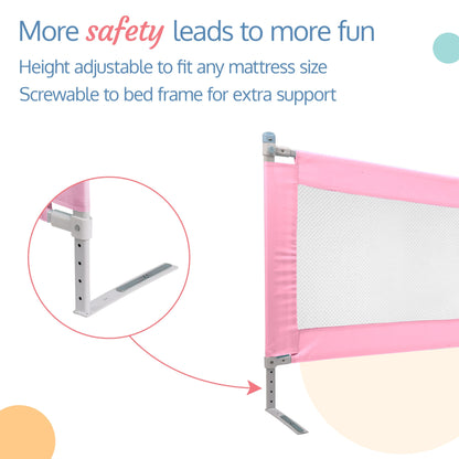 Bed Rail Guard  (Pink - Without Print)