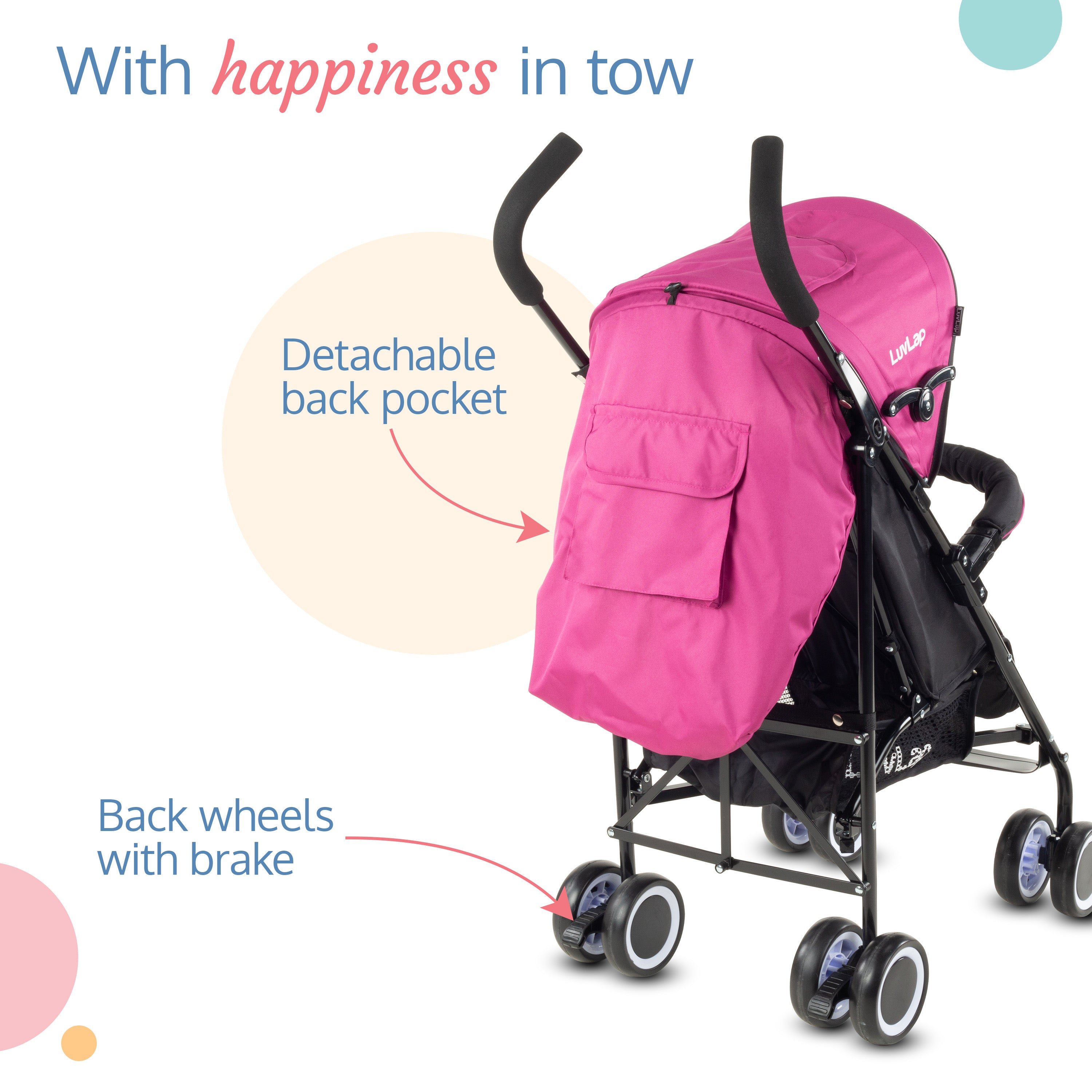 Stroller on sale baby pink