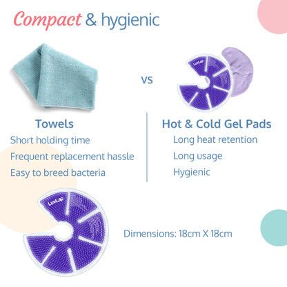 Breast Hot & cold Pad, 2 pc Breast Therapy Pack, Purple