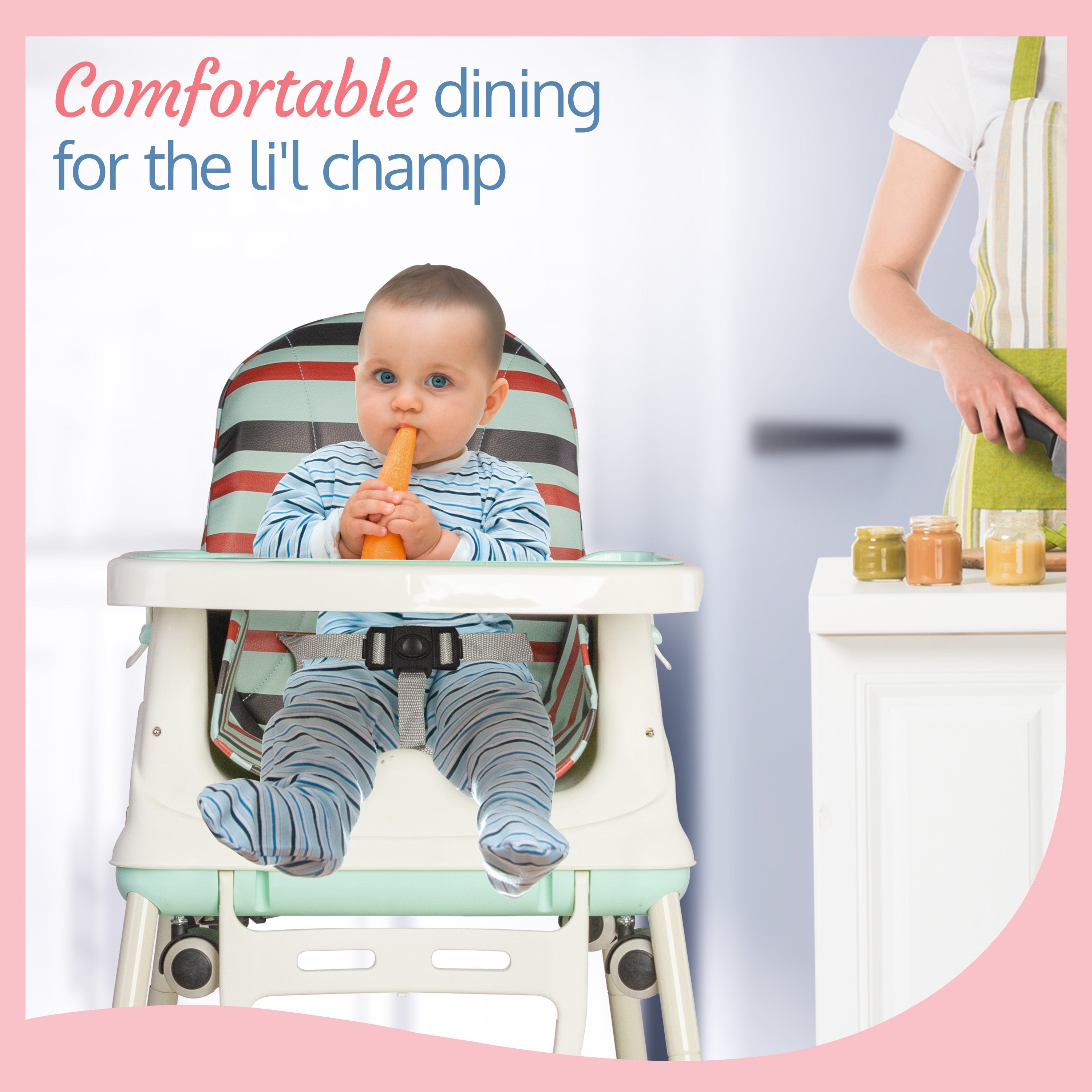 LuvLap 4in1 High Chair for Baby Kids Toddler Feeding Booster Seat