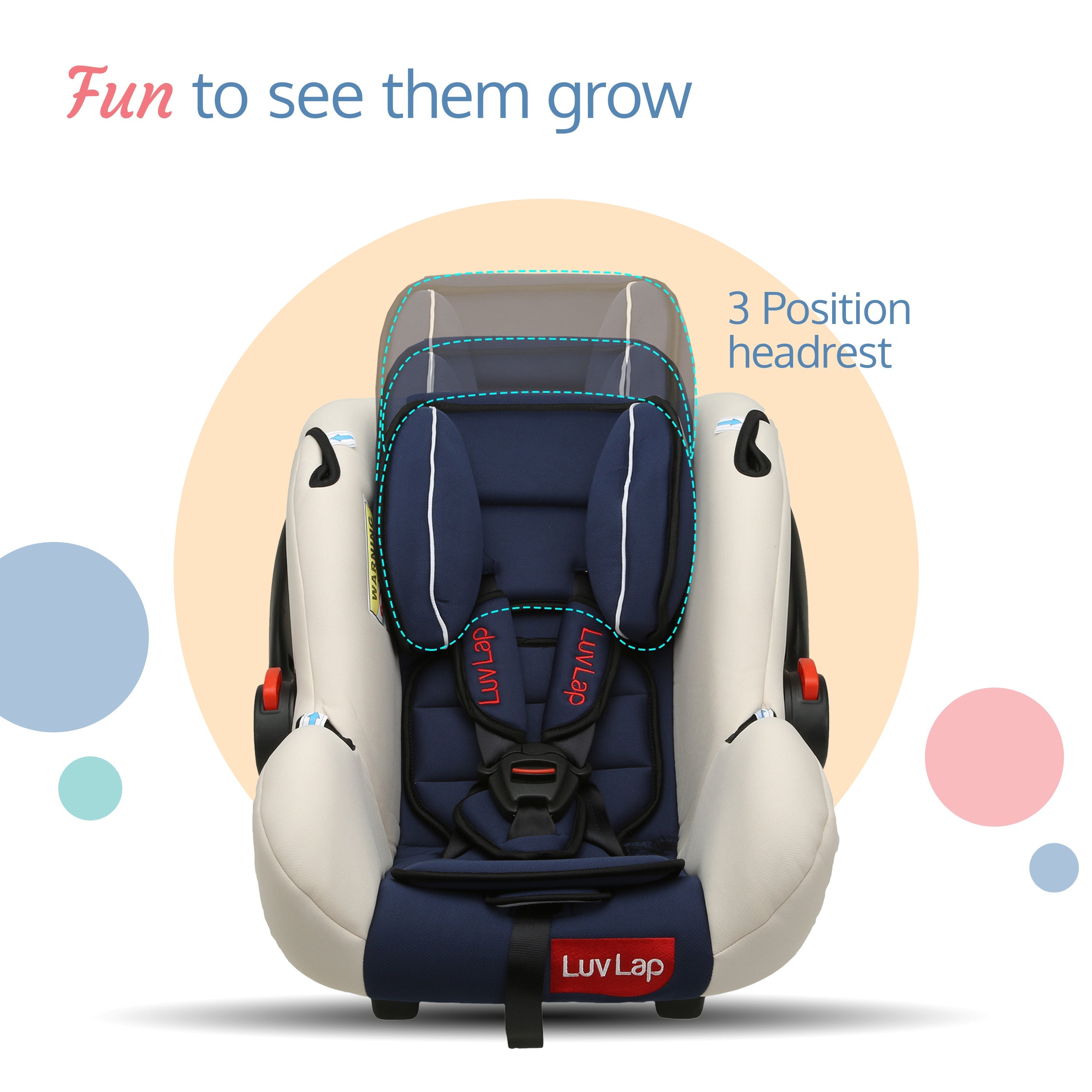 Buy Infant Baby Car Seat cum Carry Cot Blue Online Luvlap Store