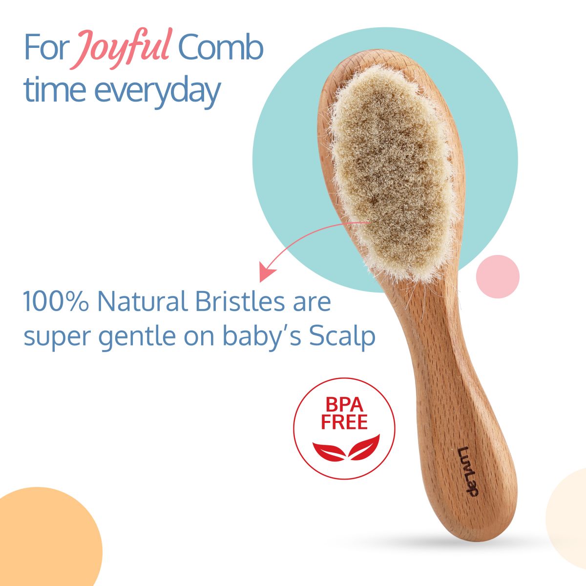 LuvLap Wooden Baby Hair Brush with Natural Bristles for Baby Hair Grooming,  Perfect Scalp Grooming Hairbrush for Infant, Toddler, Kids – Luvlap Store