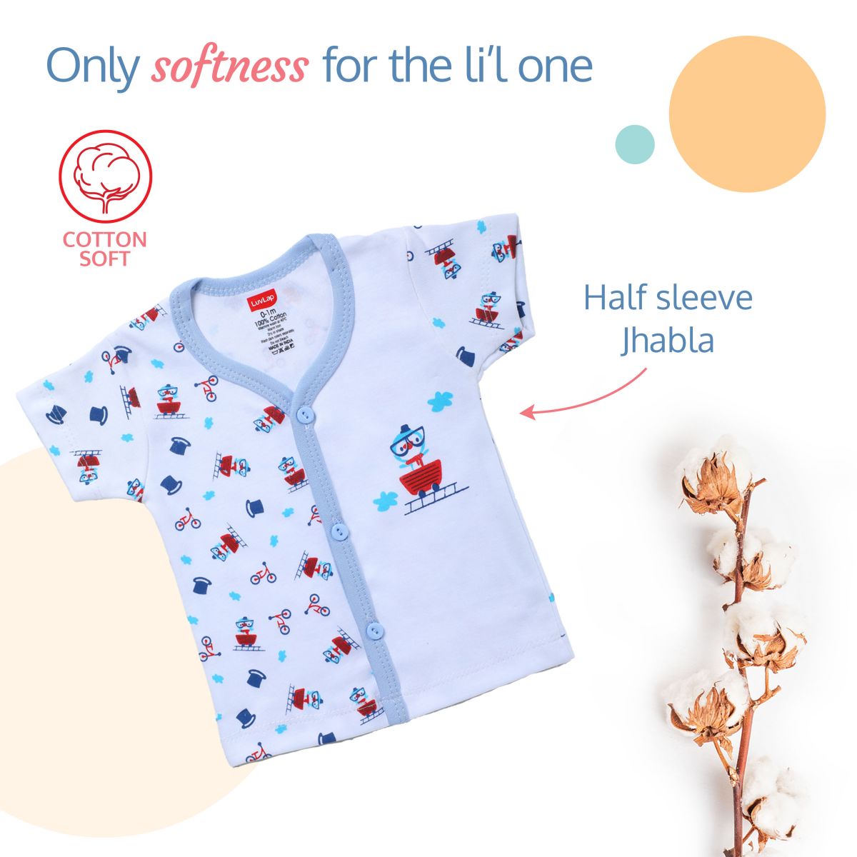 KIDSKA New Born Baby Dress Pure Cotton Jhabla/Jhabla for New Born Baby(0-6  Month)-Pack of 4 : Amazon.in: Clothing & Accessories